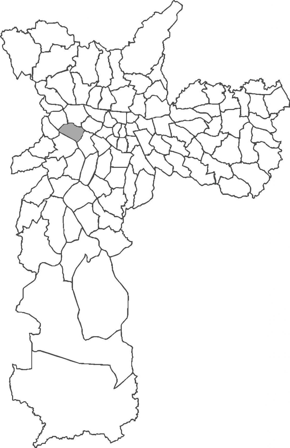 Mapa ng Alto de Pinheiros distrito