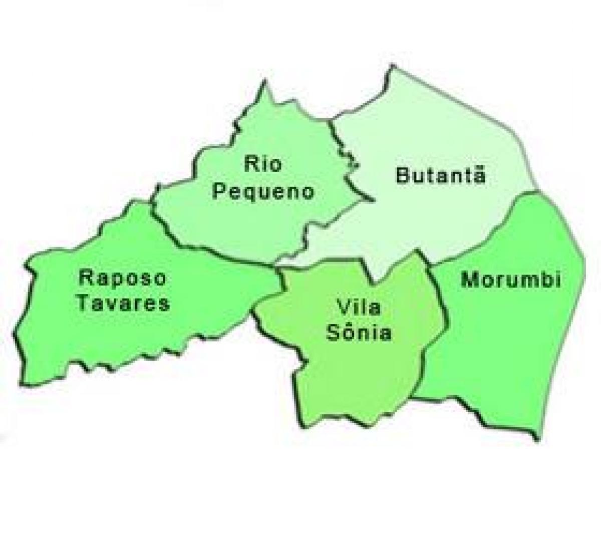 Mapa ng Butantã sub-prefecture