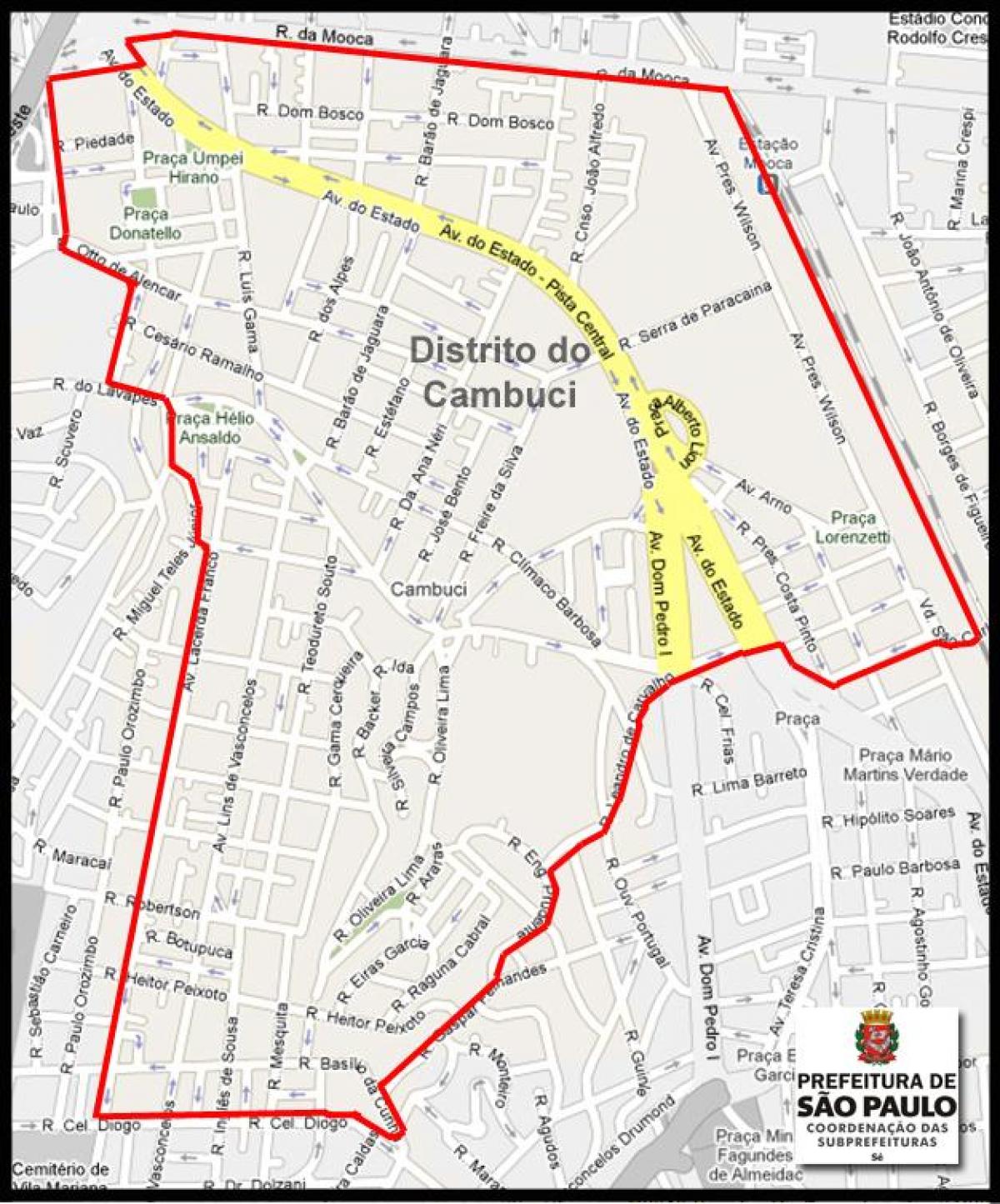 Mapa ng Cambuci São Paulo
