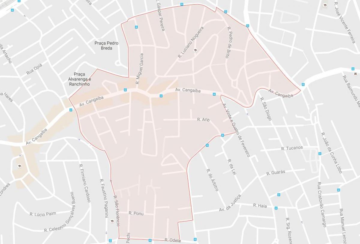 Mapa ng Cangaíba São Paulo