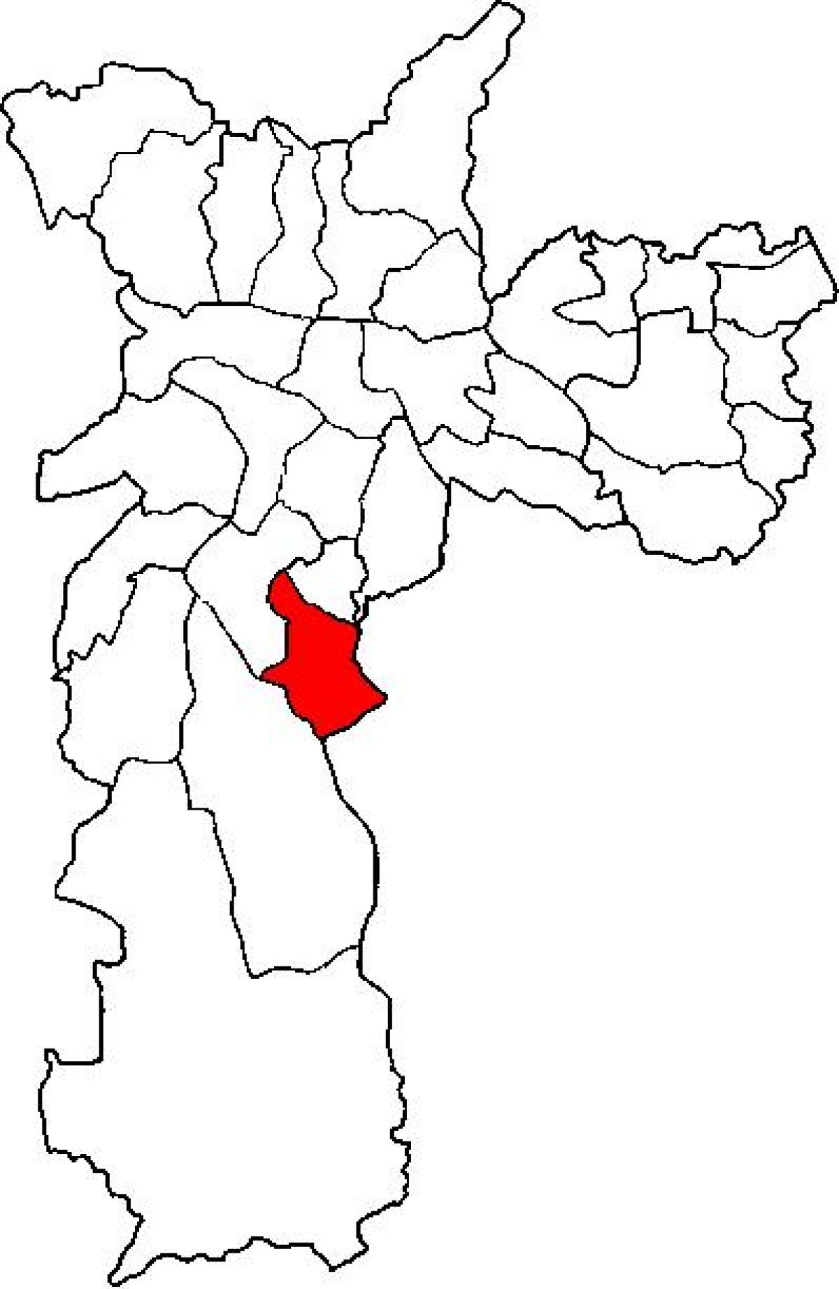 Mapa ng Cidade Ademar sub-prefecture São Paulo