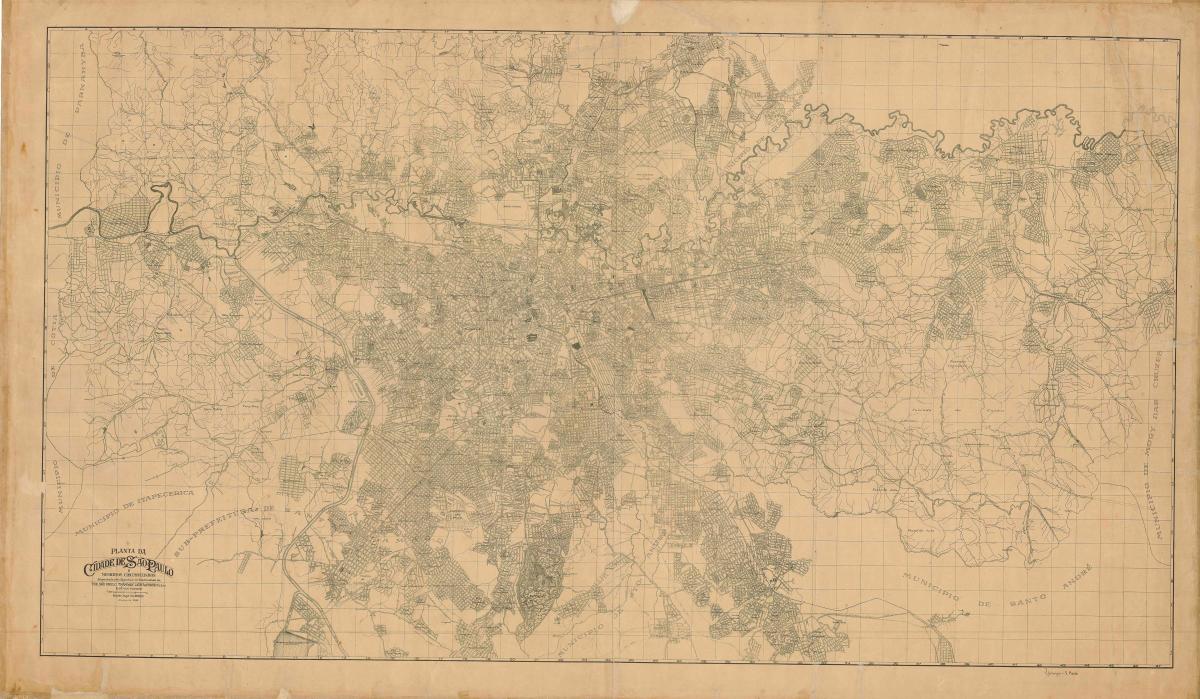 Mapa ng dating São Paulo - 1943