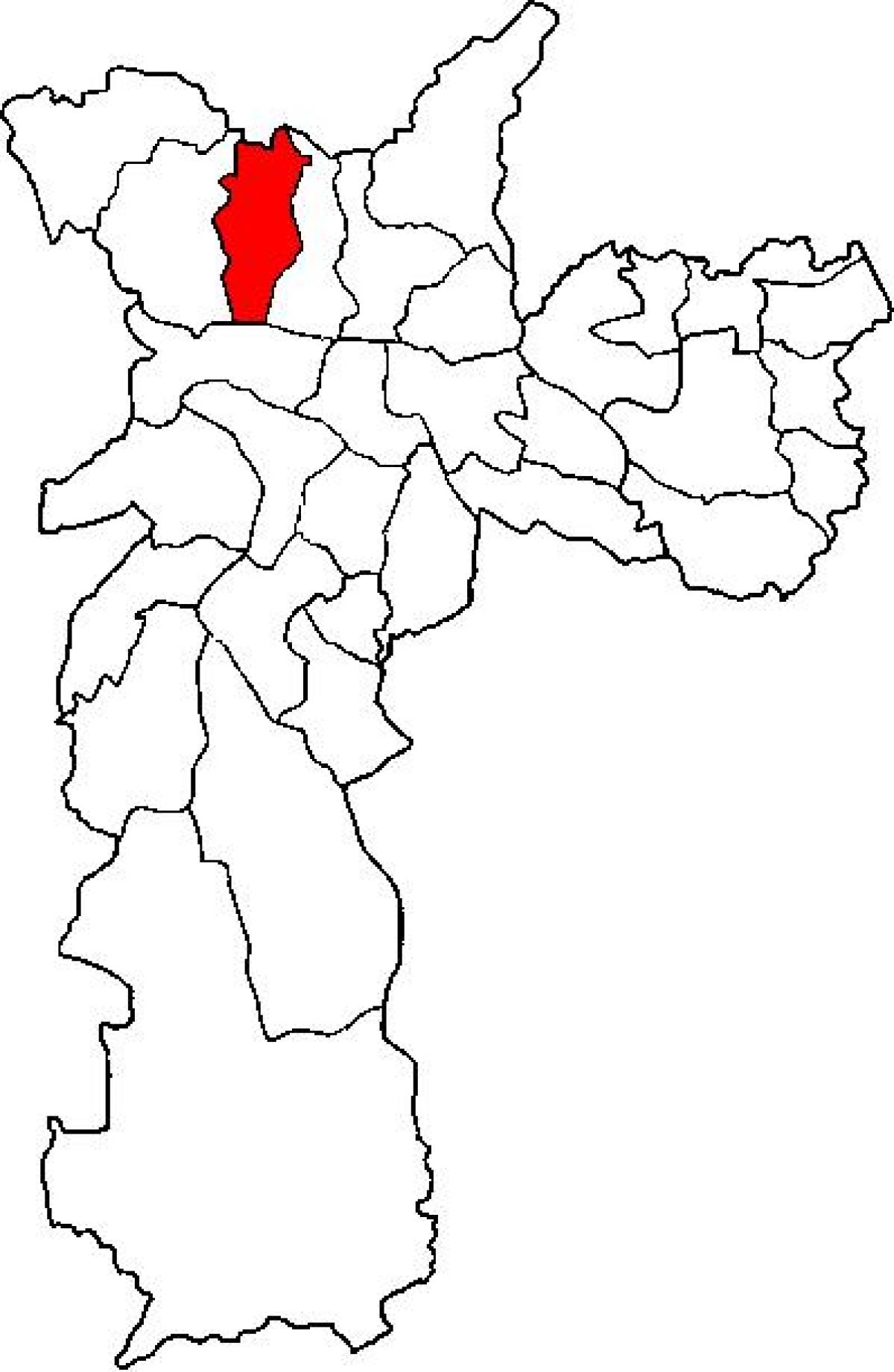 Mapa ng Freguesia gawin Ó sub-prefecture São Paulo