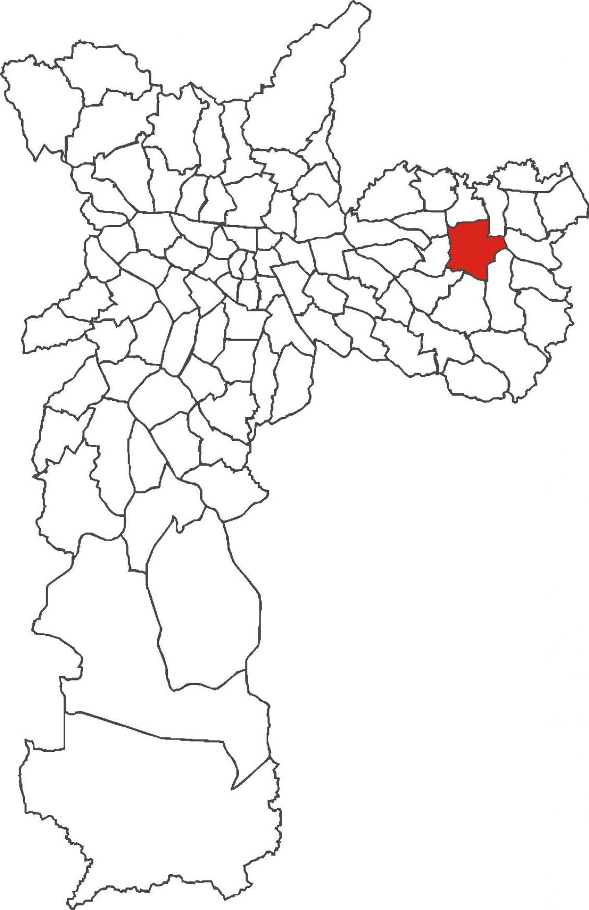 Mapa ng distrito Itaquera