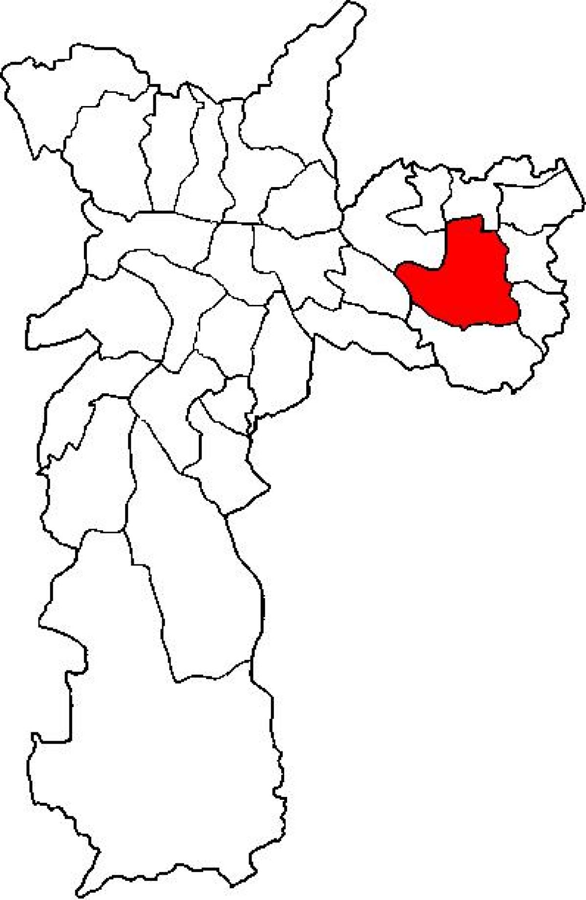 Mapa ng Itaquera sub-prefecture São Paulo