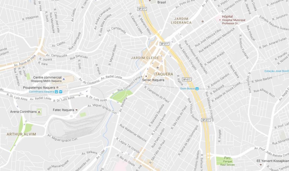 Mapa ng Itaquera São Paulo