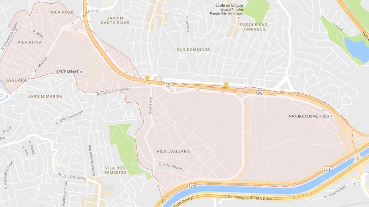 Mapa ng Jaguara São Paulo