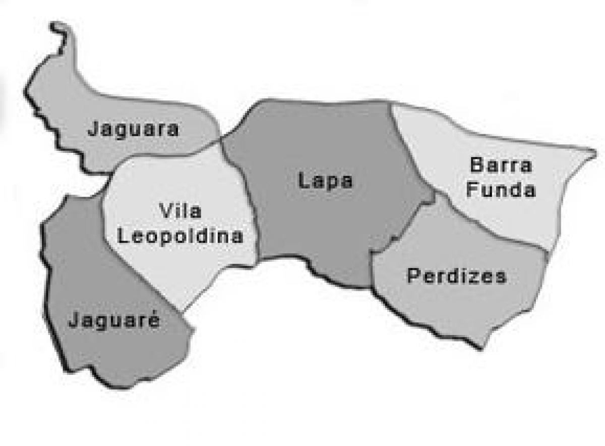Mapa ng Lapa sub-prefecture