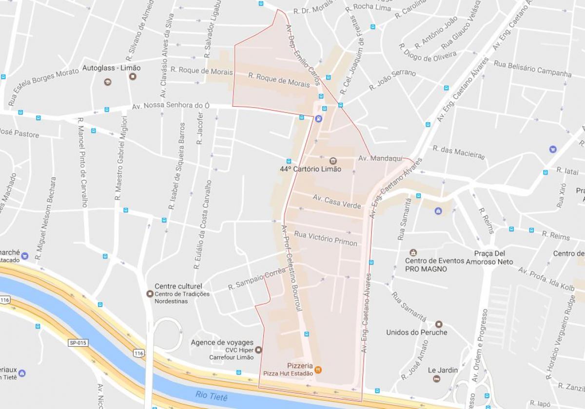 Mapa ng Limão São Paulo