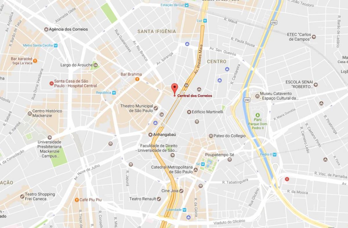 Mapa ng Palácio dos Correios São Paulo
