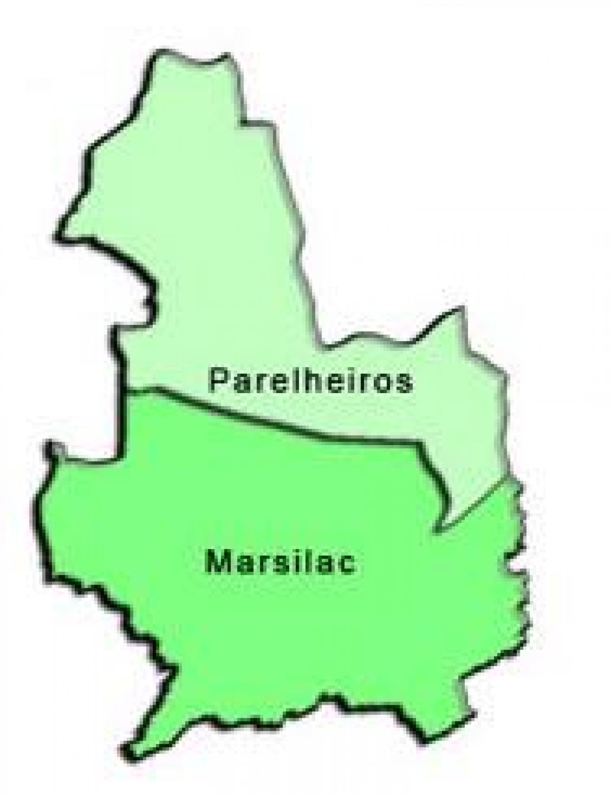 Mapa ng Parelheiros sub-prefecture