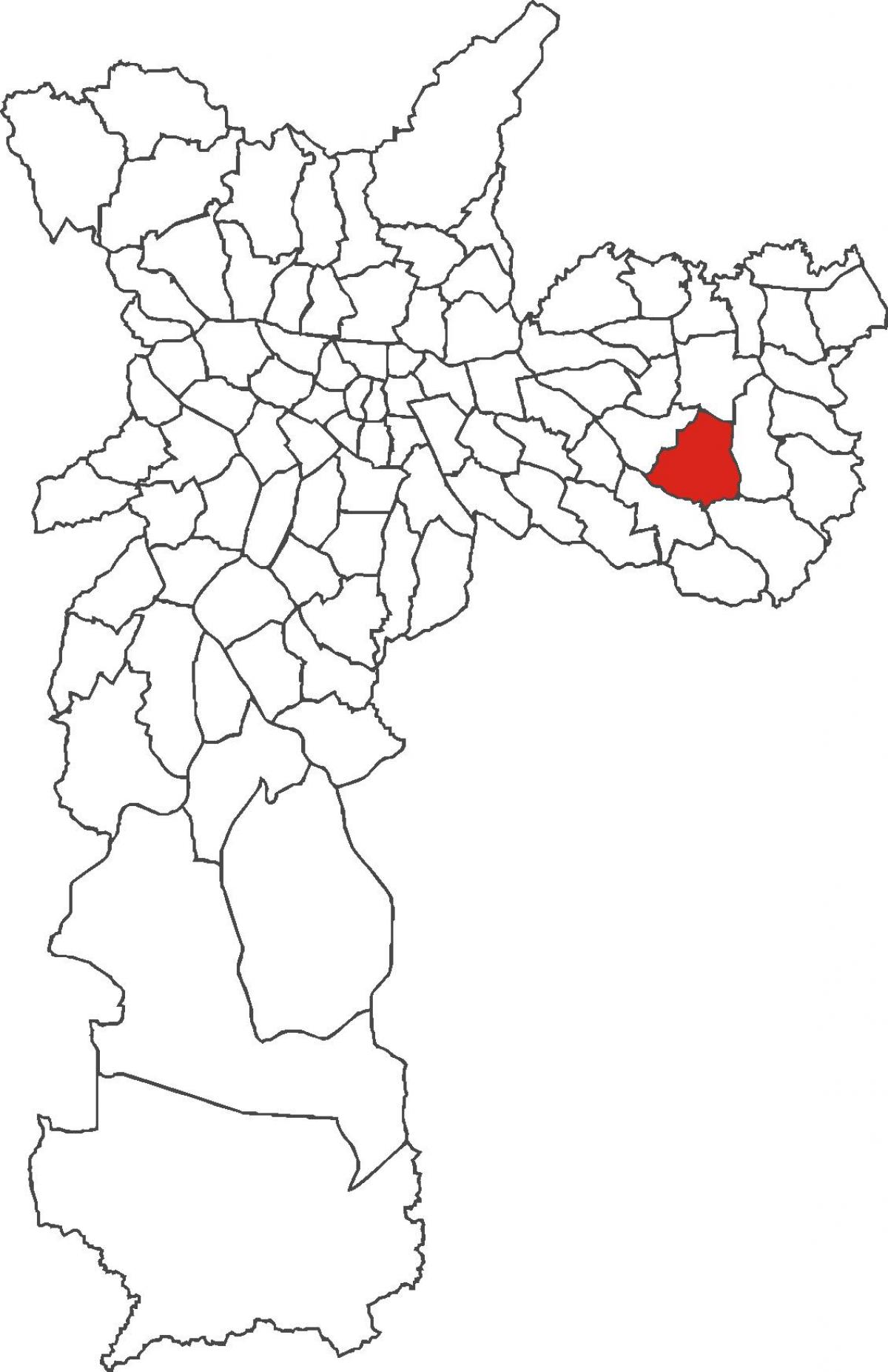Mapa ng Parque gawin Carmo distrito