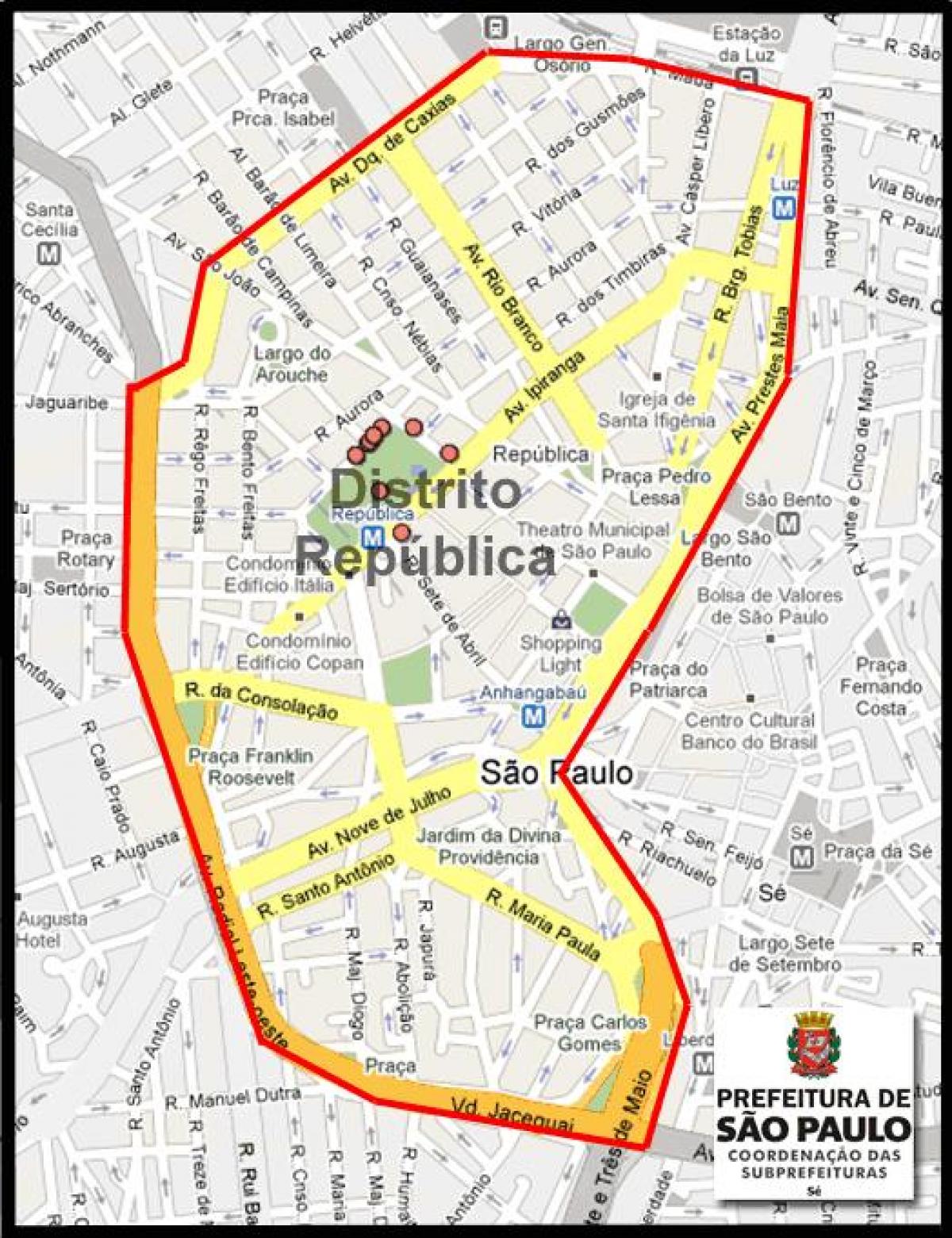 Mapa ng República ng São Paulo