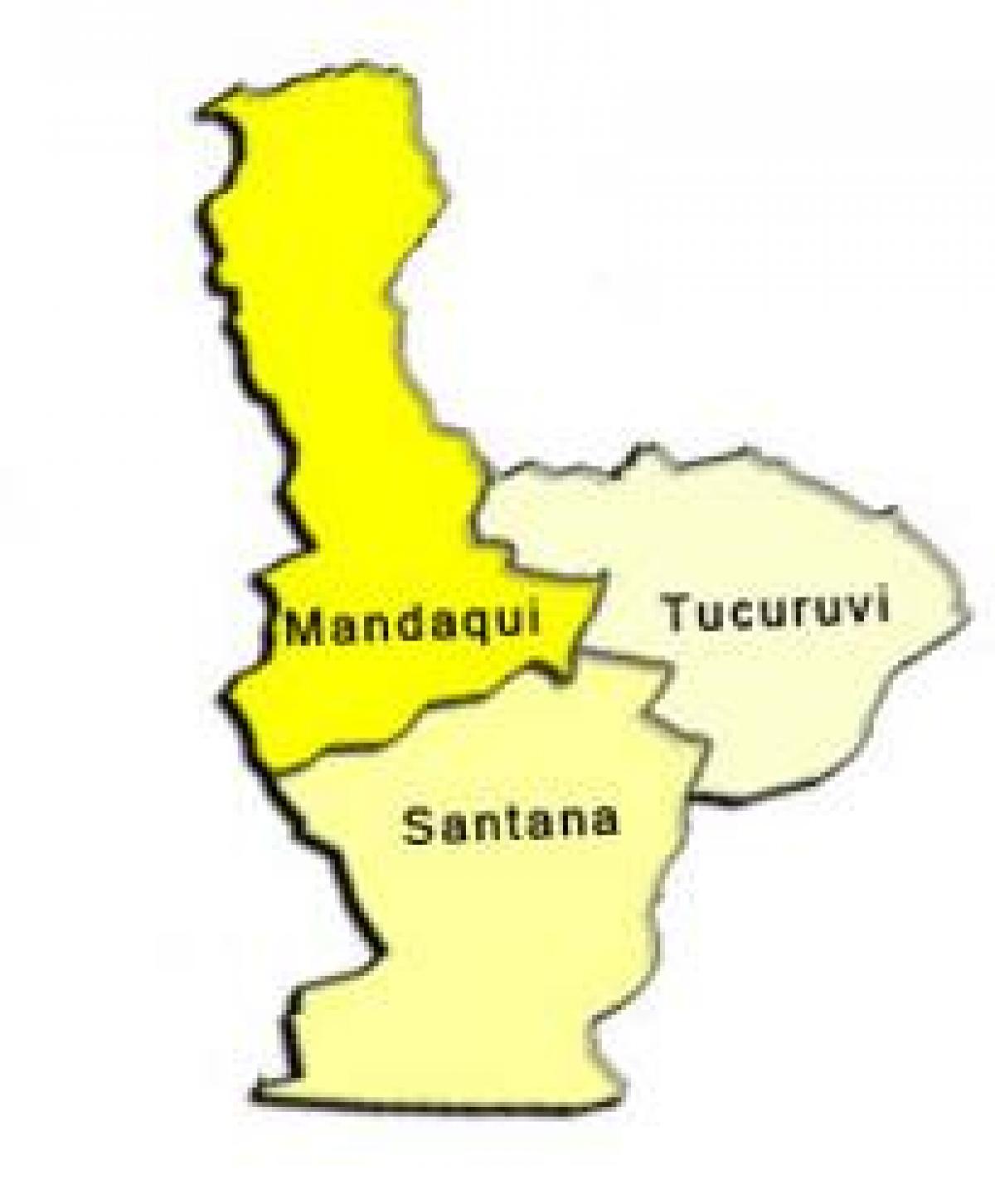 Mapa ng Santana sub-prefecture