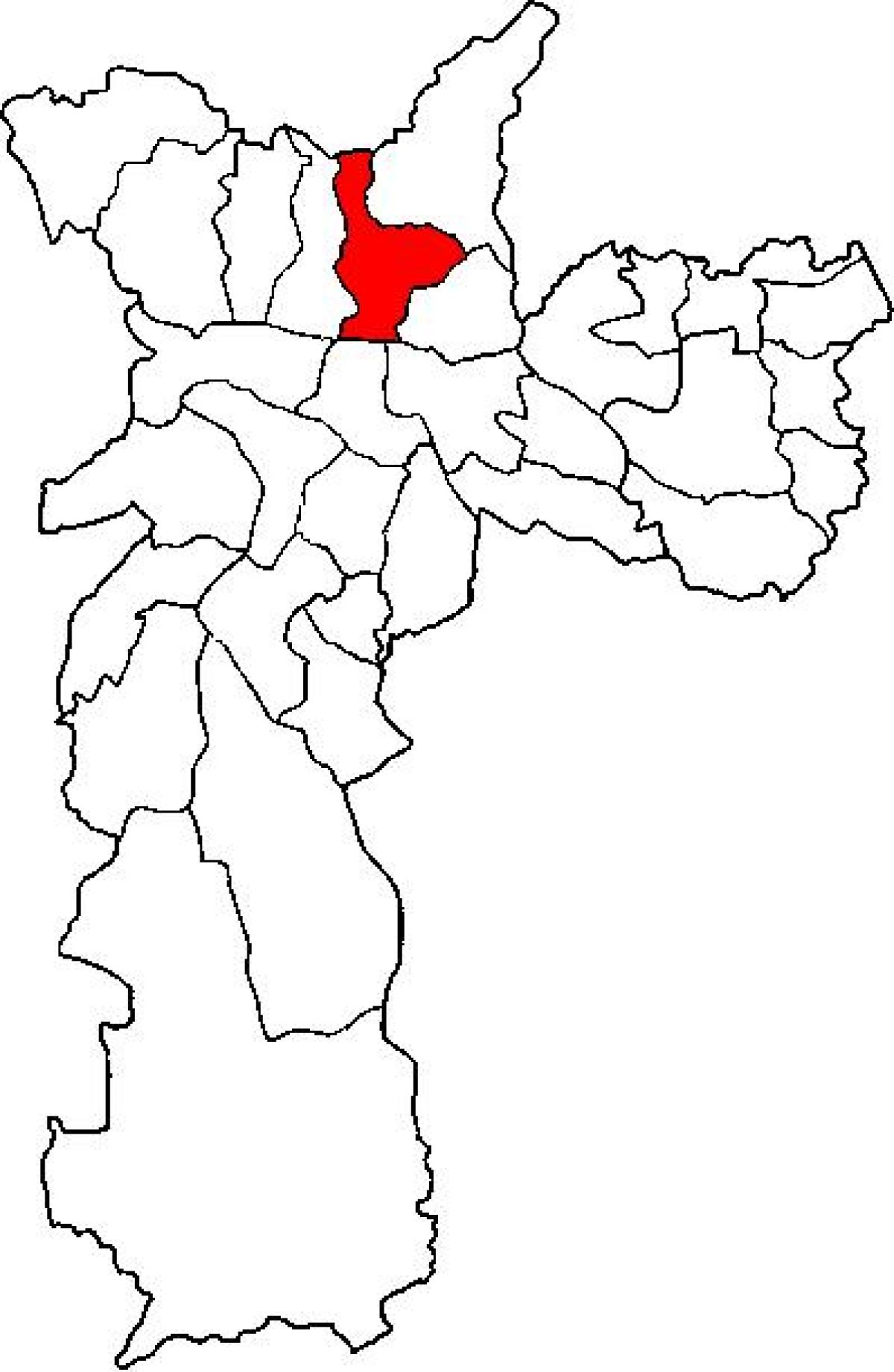 Mapa ng Santana sub-prefecture São Paulo