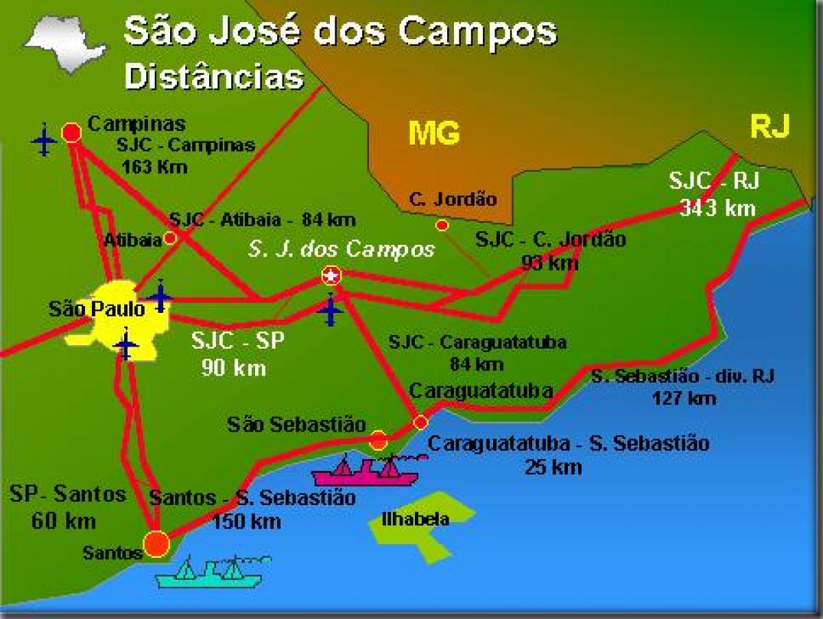 Mapa ng Sao Jose dos Campos airport