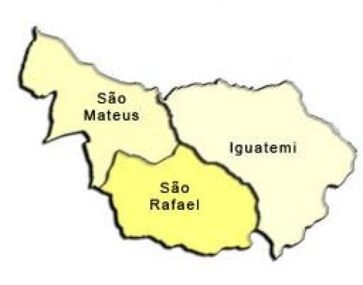 Mapa ng São Mateus sub-prefecture