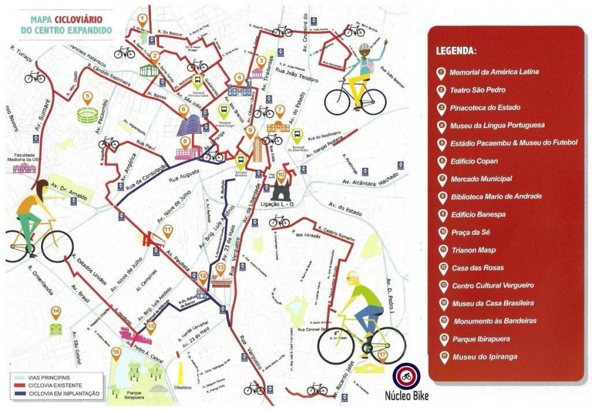 Mapa ng São Paulo bike path