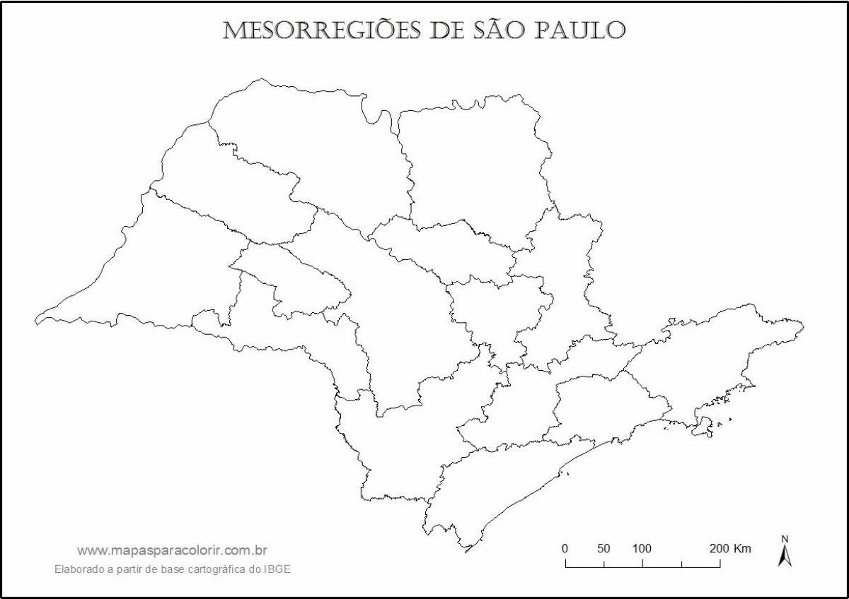 Mapa ng São Paulo birhen - rehiyon