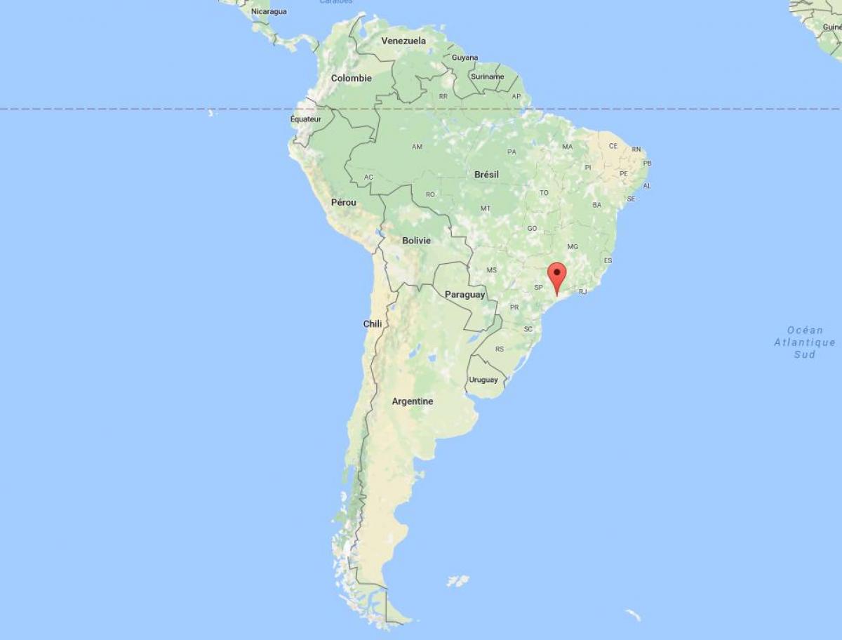 Mapa ng São Paulo sa South America