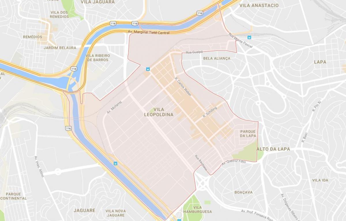 Mapa ng Vila Leopoldina São Paulo