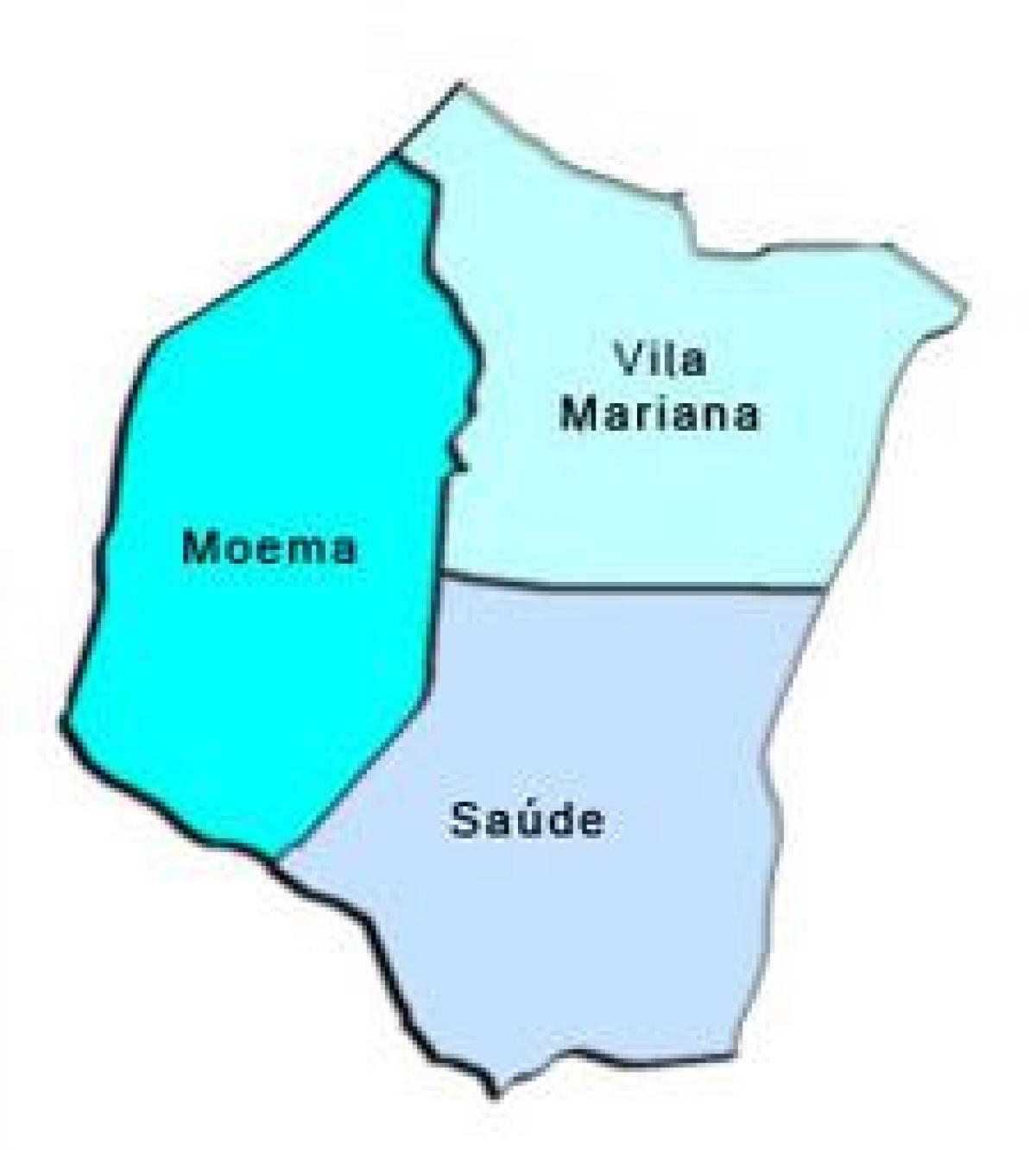 Mapa ng Vila Mariana sub-prefecture