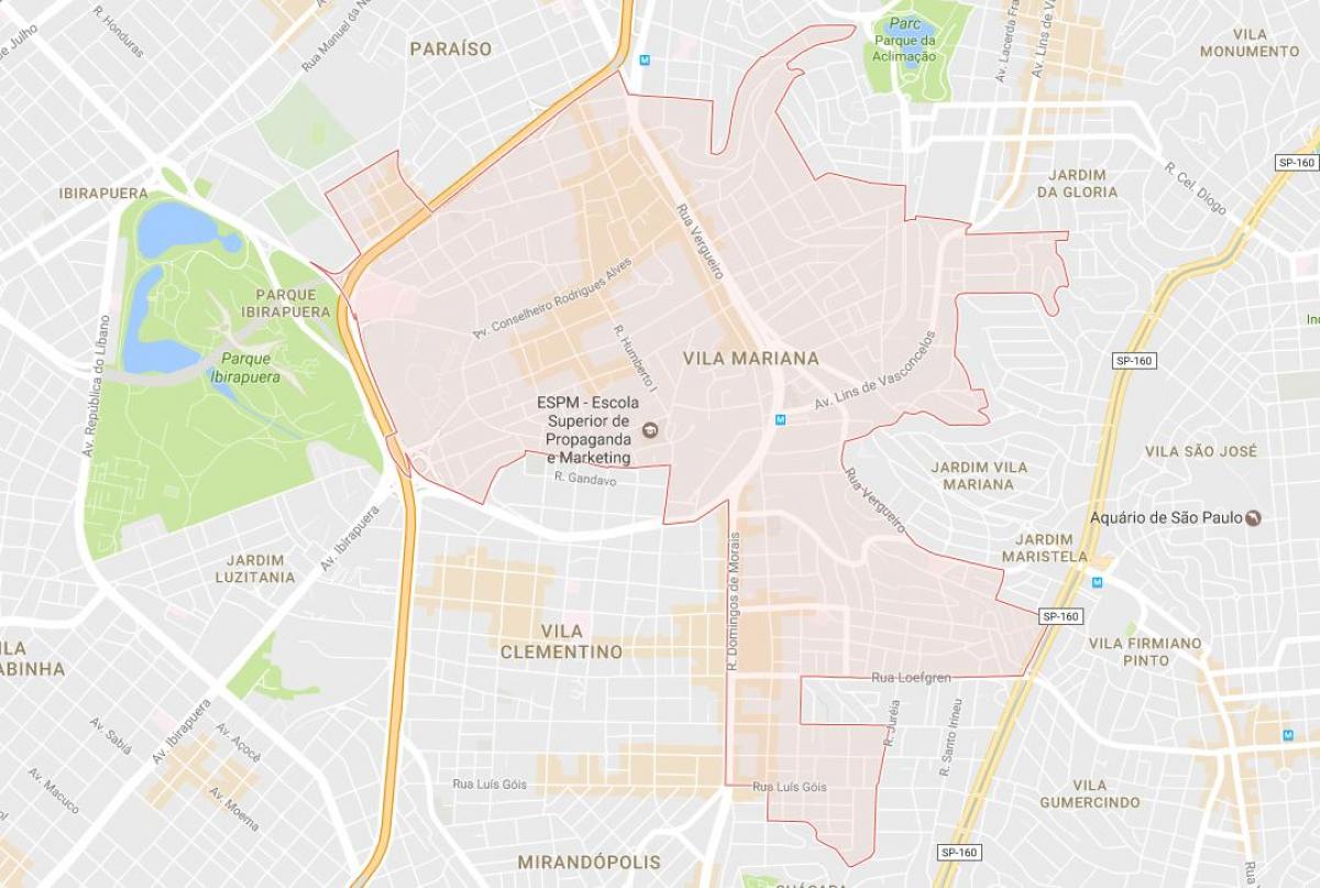 Mapa ng Vila Mariana São Paulo