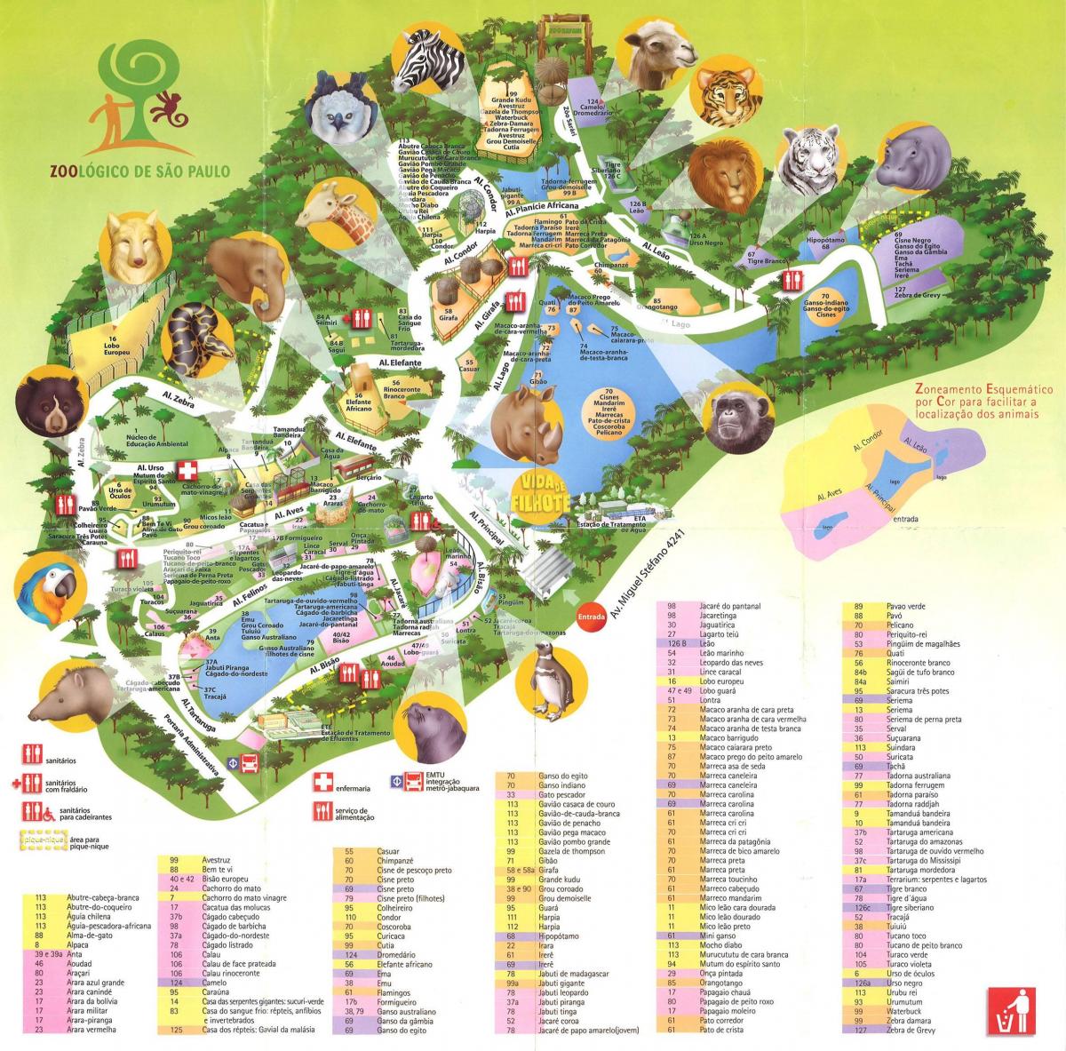 Mapa ng soolohiko park ng São Paulo
