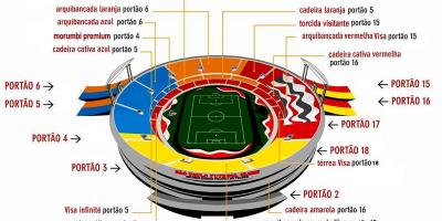 Mapa ng Cícero-Pompeu-de-Toledo stadium