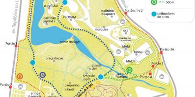 Mapa ng Ibirapuera park