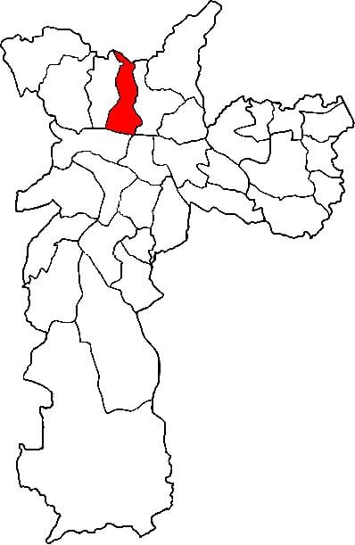 Mapa ng Casa Verde sub-prefecture São Paulo