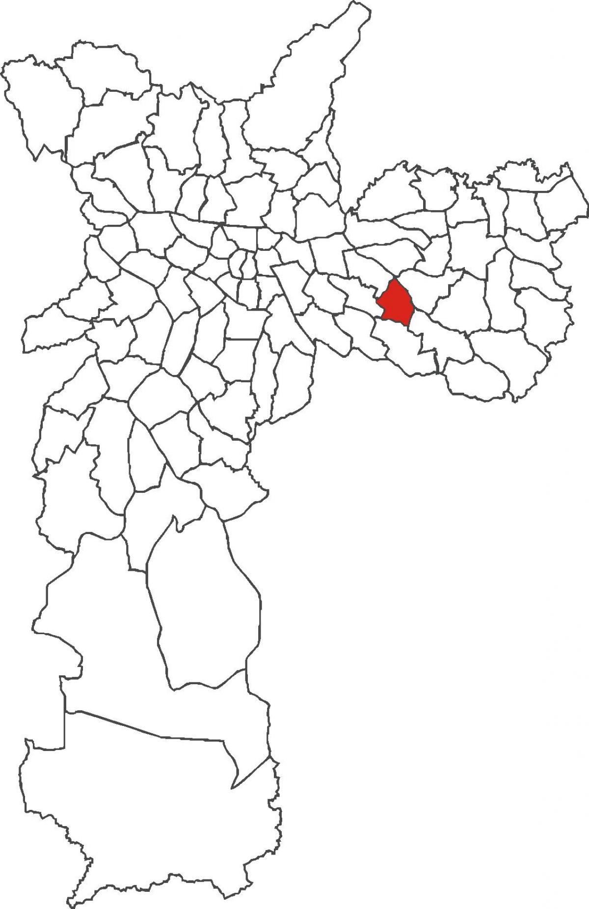 Mapa ng distrito Aricanduva