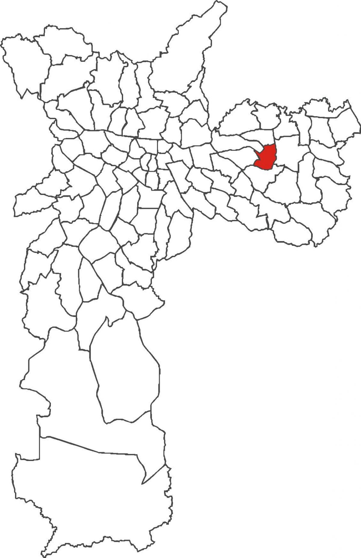Mapa ng Artur Alvim distrito