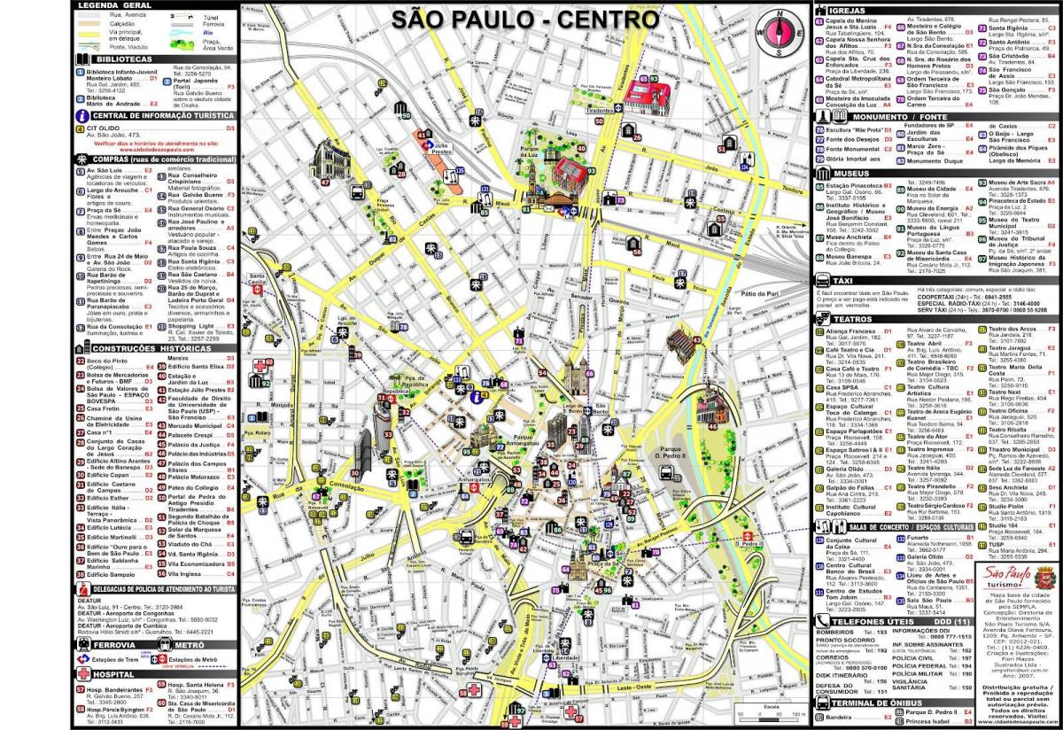 Mapa ng bayan ng São Paulo