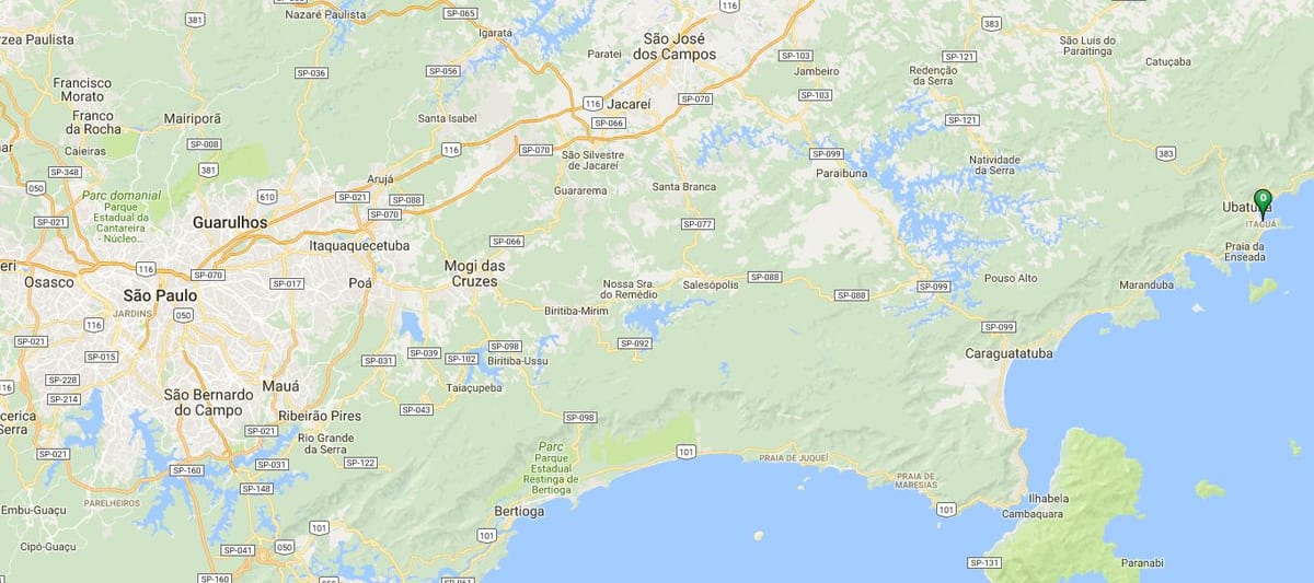 Mapa ng beach Itaguá