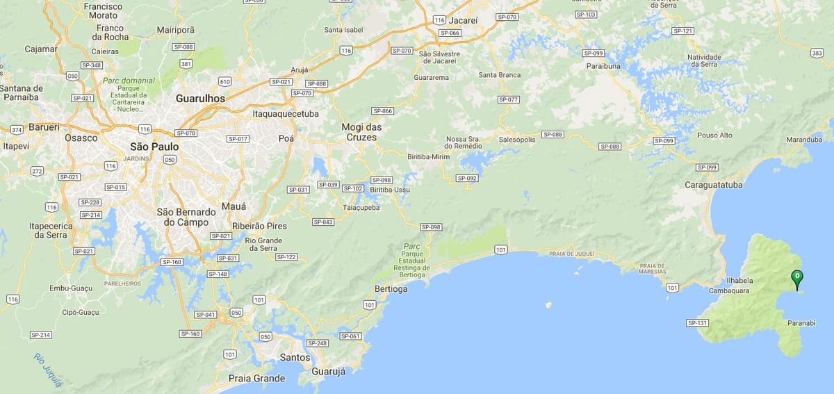 Mapa ng beach Saco gawin Eustáquio