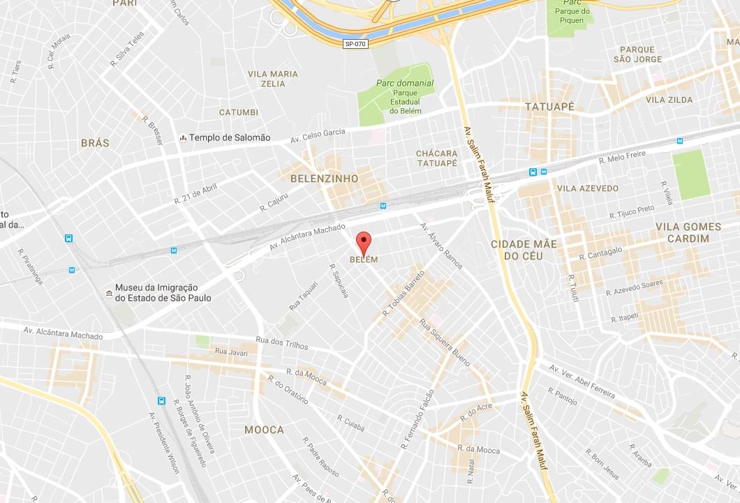 Mapa ng Belém São Paulo