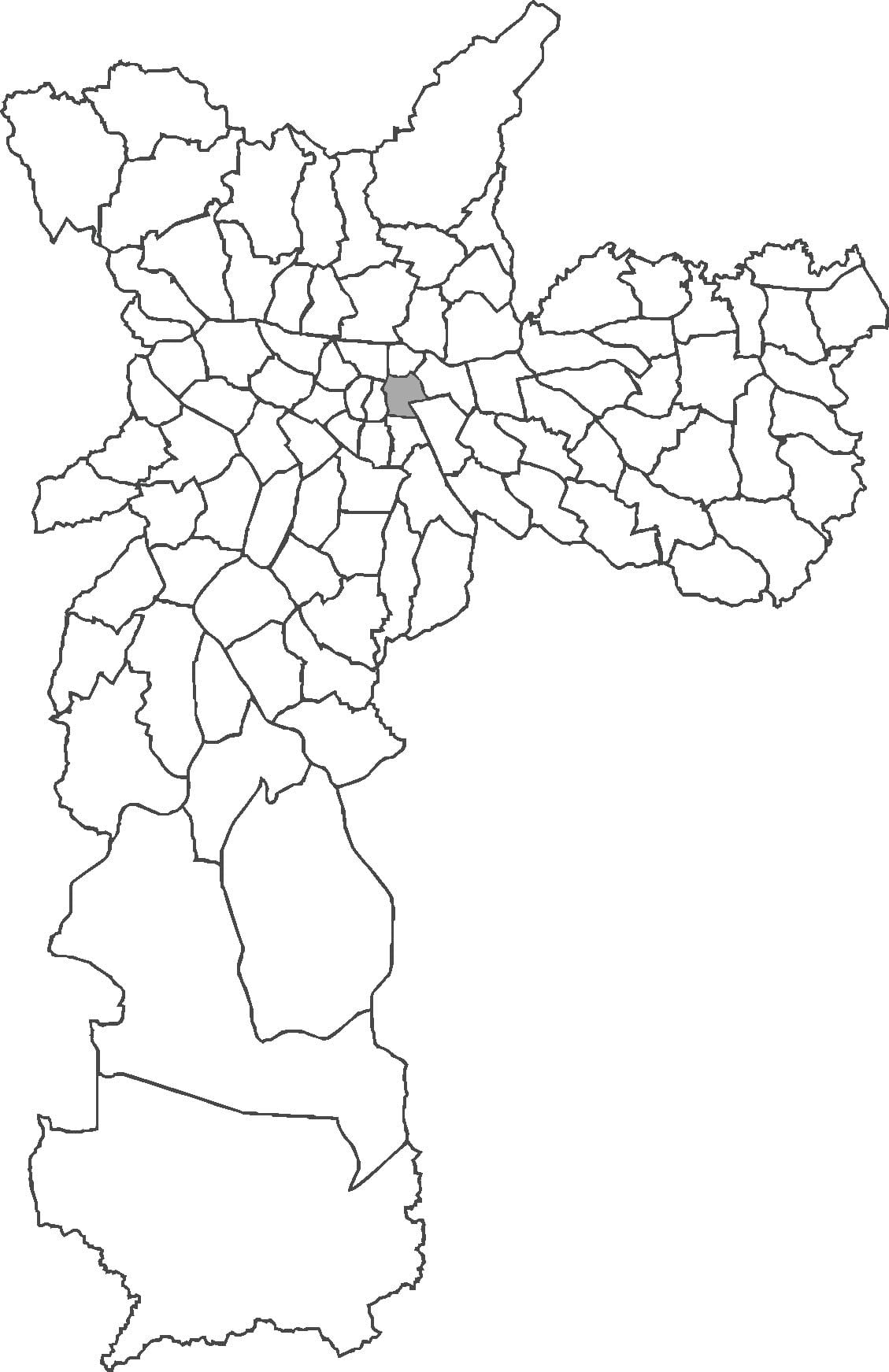 Mapa ng distrito Brás