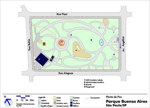 Mapa ng Buenos Aires São Paulo park