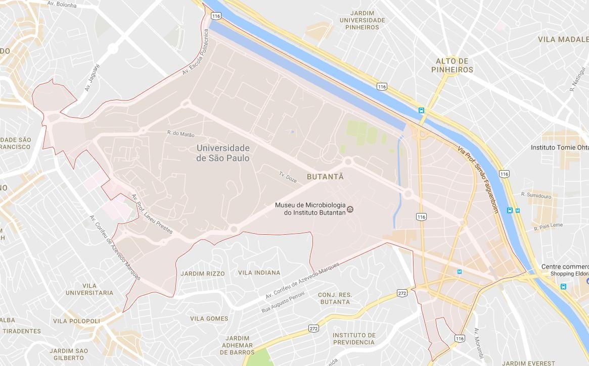 Mapa ng Butantã São Paulo