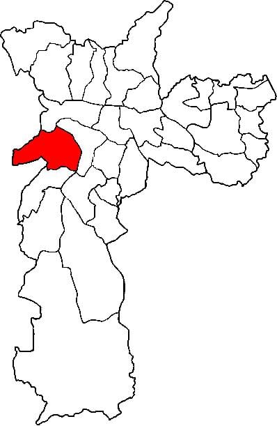 Mapa ng Butantã sub-prefecture São Paulo