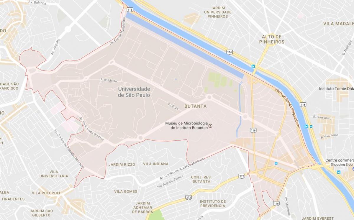 Mapa ng Butantã São Paulo