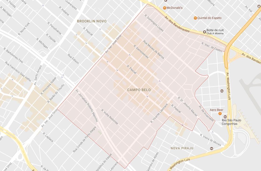 Mapa ng Campo Belo São Paulo