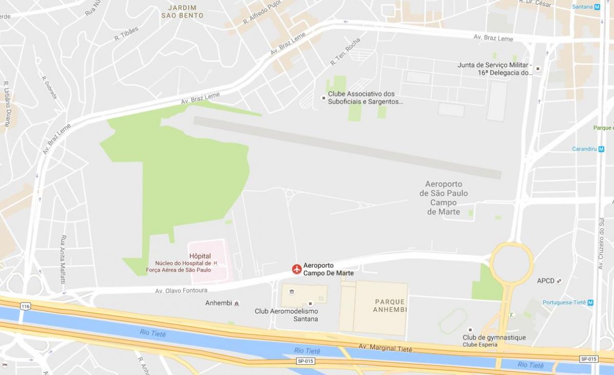Mapa ng Campo de Marte airport
