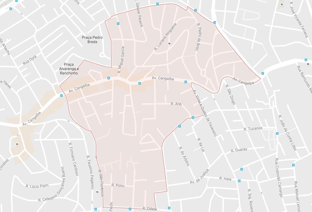 Mapa ng Cangaíba São Paulo