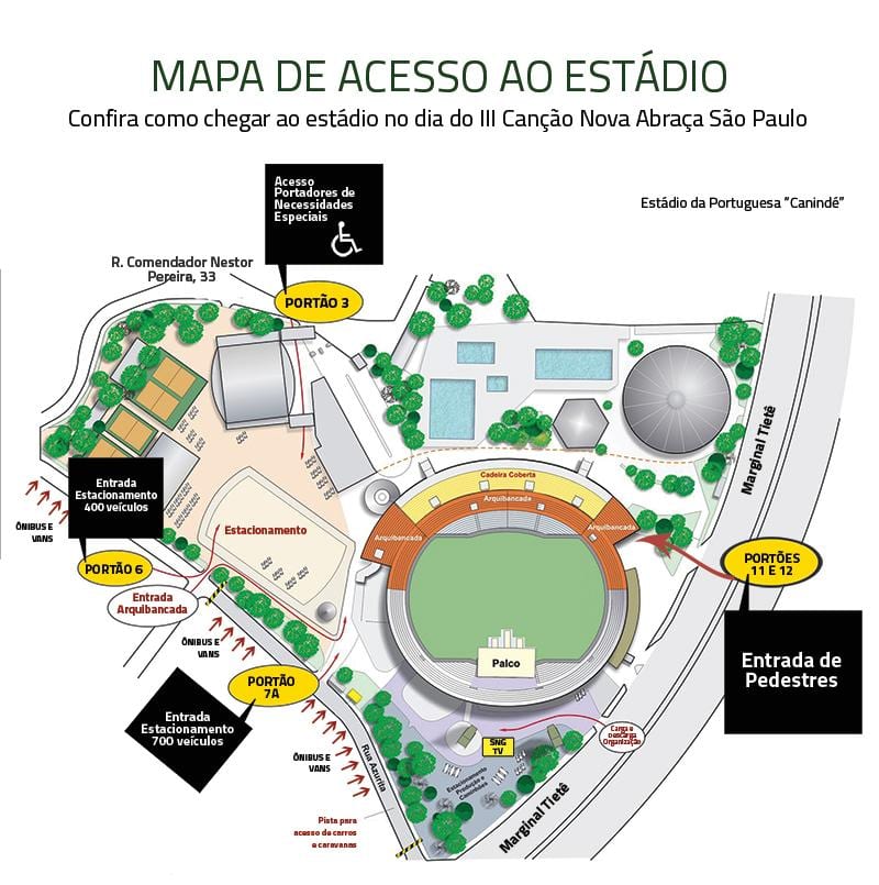 Mapa ng Canindé stadium
