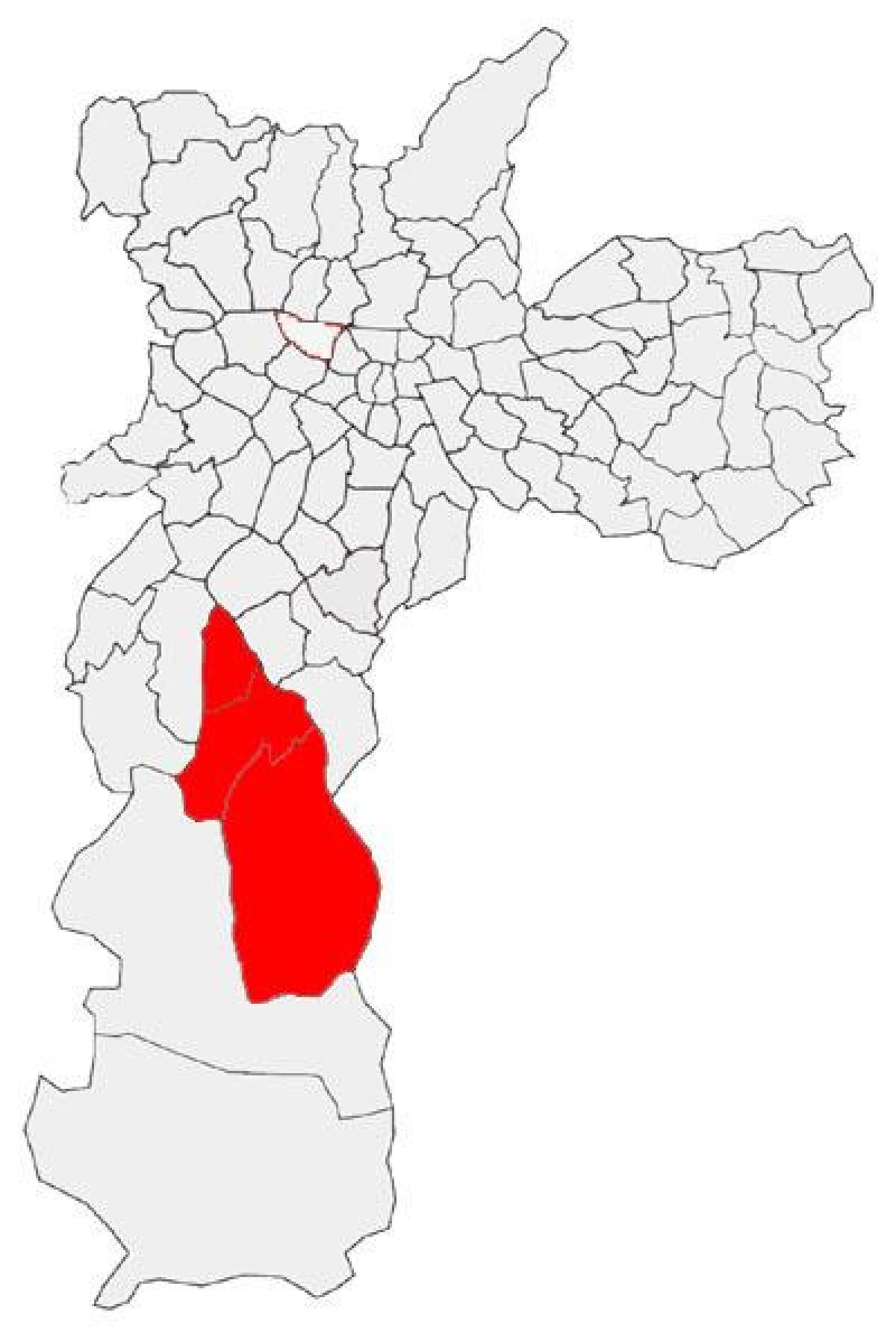 Mapa ng Capela gawin Socorro sub-prefecture São Paulo