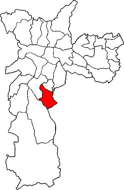 Mapa ng Cidade Ademar sub-prefecture São Paulo