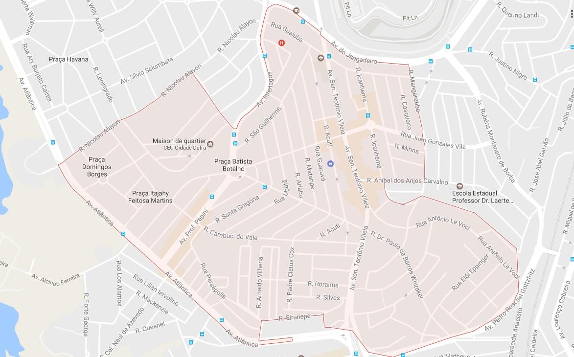 Mapa ng Cidade Dutra São Paulo