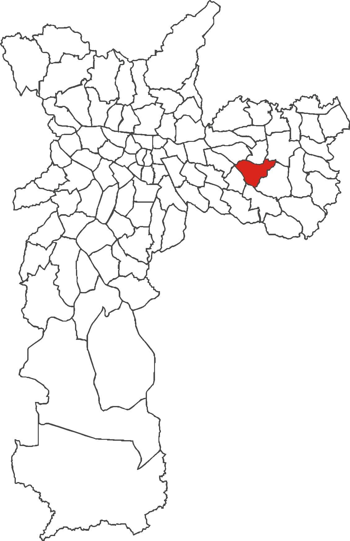 Mapa ng Cidade Líder distrito